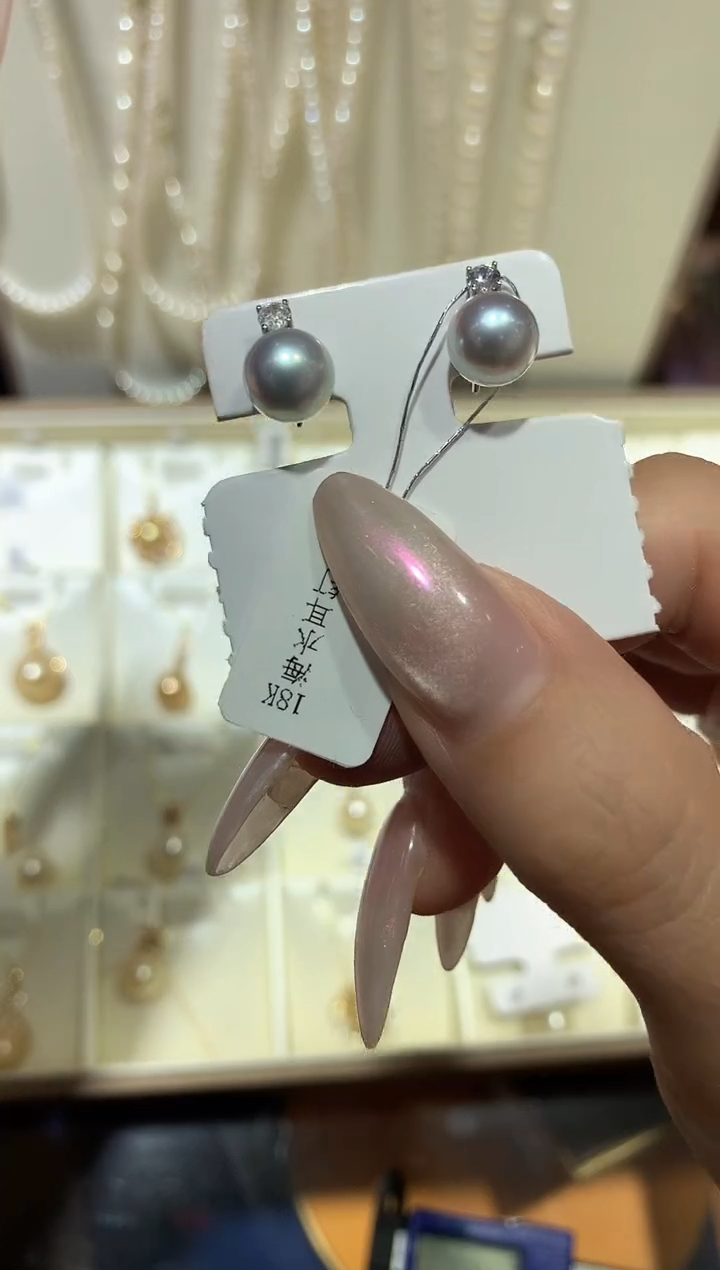 【闪购商品】海水珍珠耳饰18K金镶嵌DD012