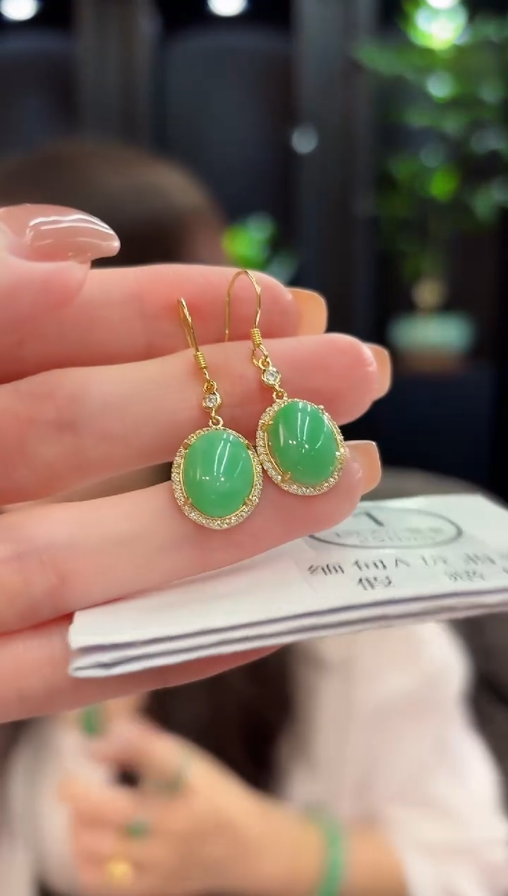 未镶嵌翡翠耳饰 缅甸A货/支持复检/一件