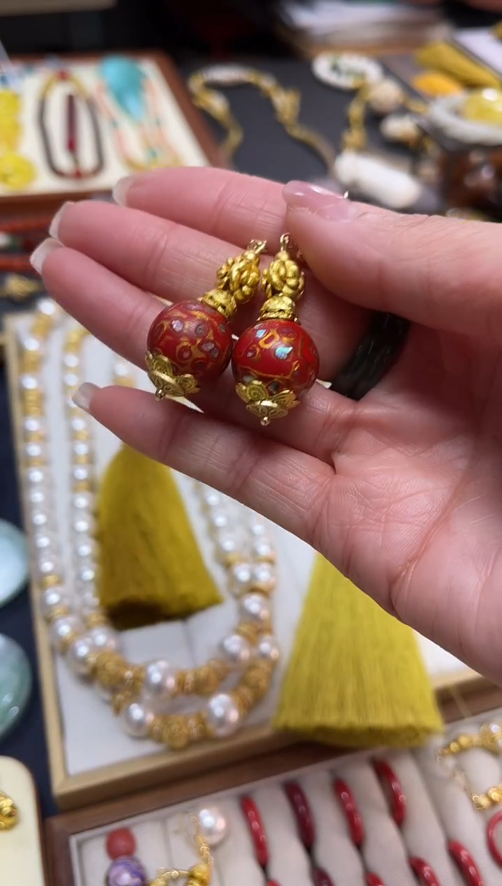 心**念，福建大漆耳钩