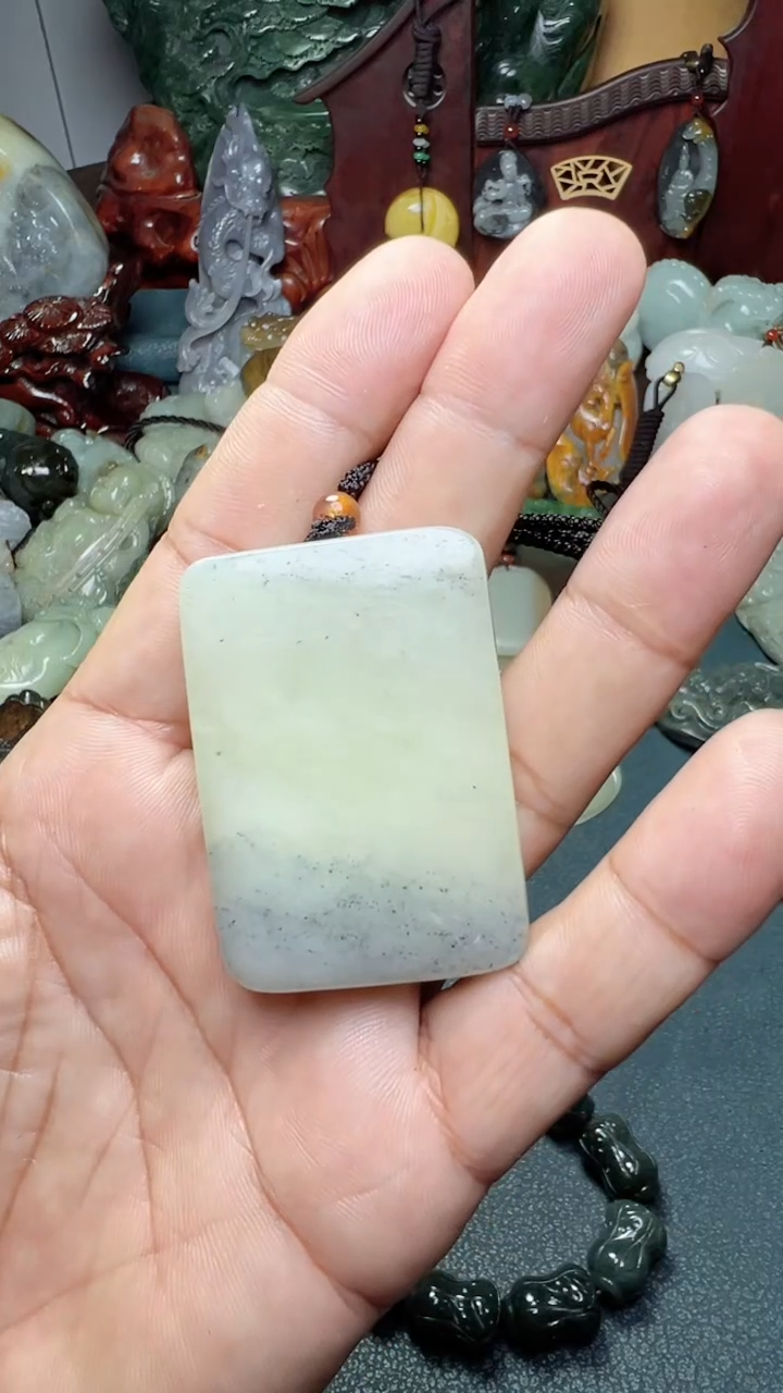 和田玉未镶嵌挂件-