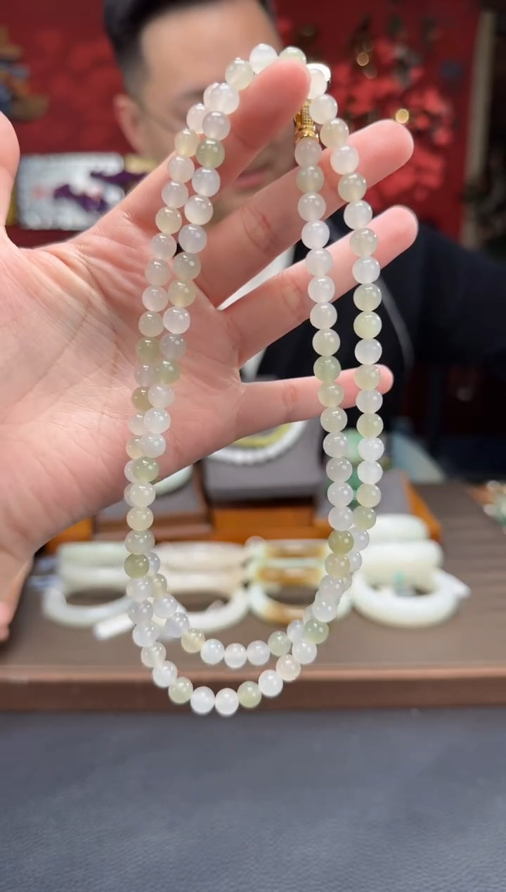 【闪购商品】和田玉颈饰未镶嵌多宝108颗多圈卡7