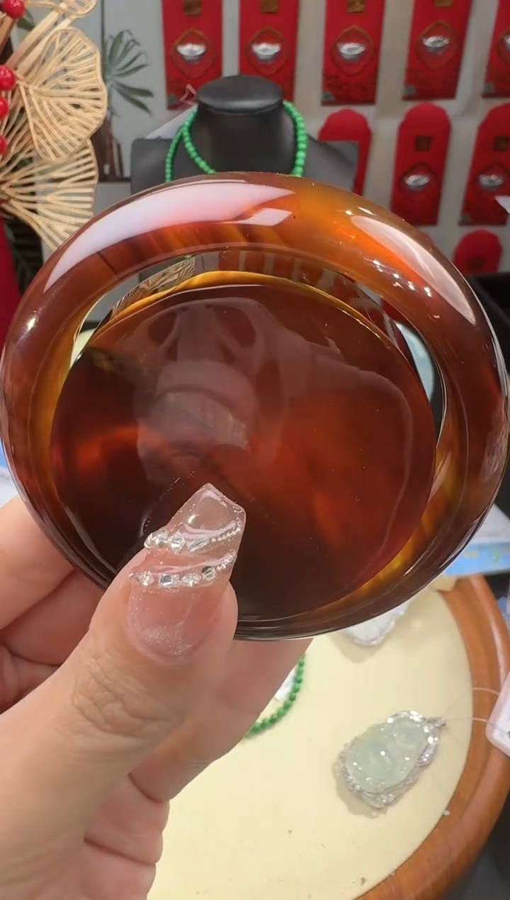 【闪购商品】琥珀手镯未镶嵌手镯