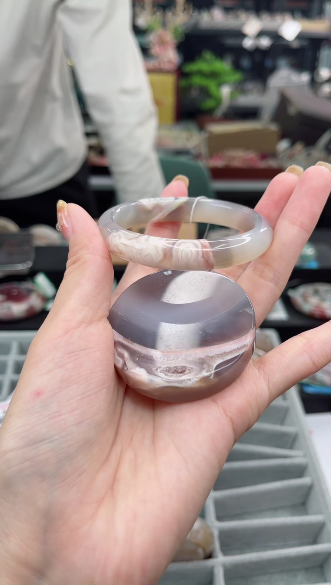 【闪购商品】石英质玉手镯未镶嵌52圈口（赠品镯心）1284281