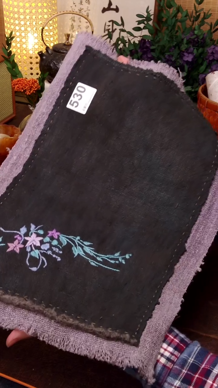 玉****6 Cici手作刺子绣柿染壶垫杯垫530