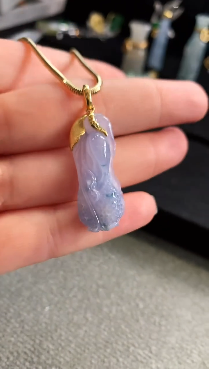 【闪购商品】翡翠吊坠(不含链)18K金镶嵌吊坠