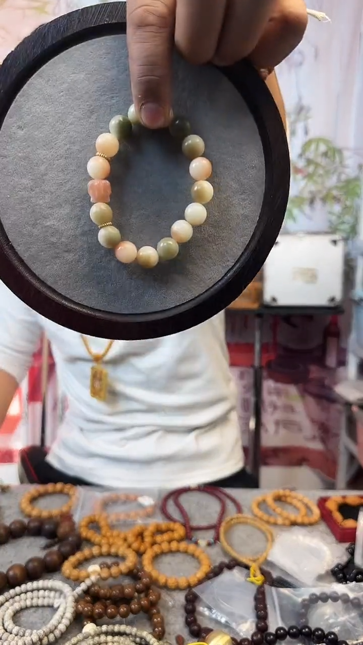 手串菩提根/象牙果粉单圈