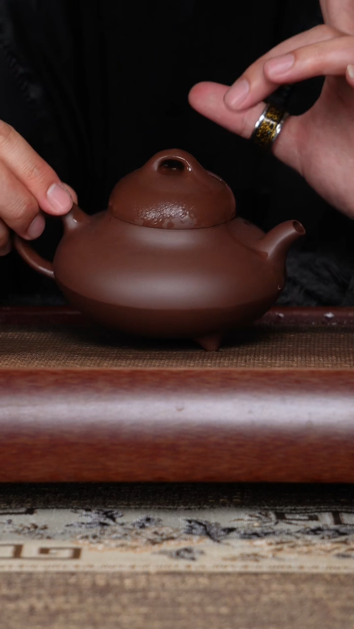 【闪购商品】紫砂茶壶微瑕喜瓢老紫泥半手工