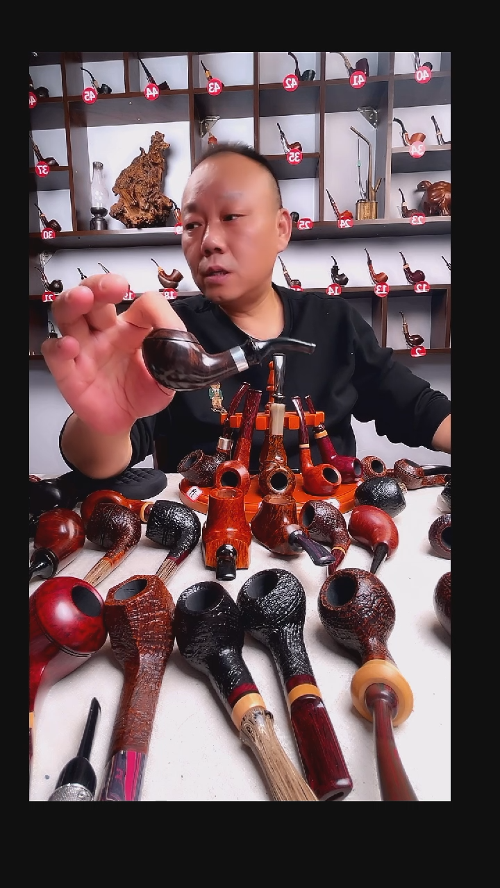 意大利石楠木手工打磨烟斗