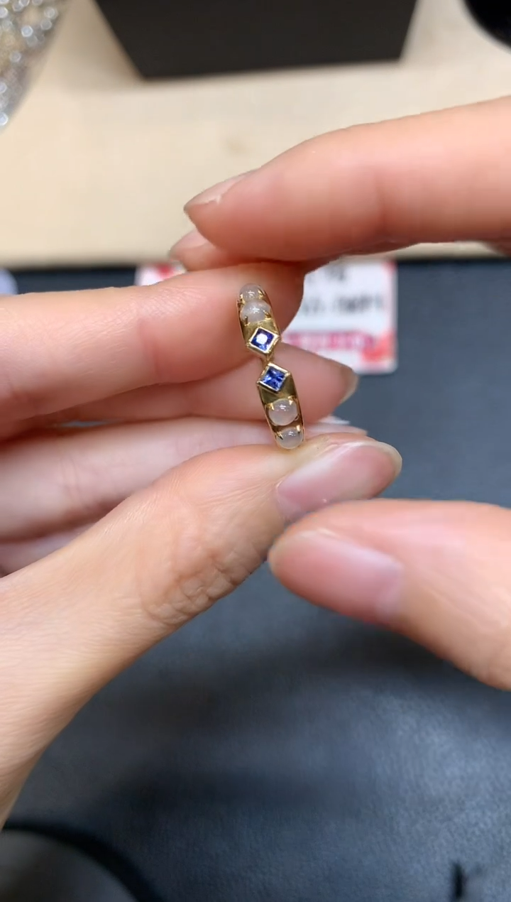 【闪购商品】翡翠戒指18K金镶嵌【无鉴赏期