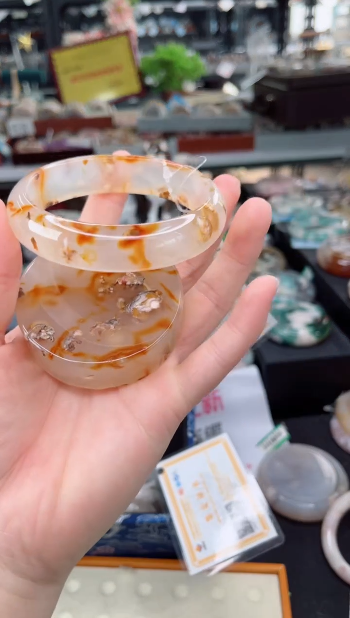 【闪购商品】石英质玉手镯未镶嵌68圈口（赠品镯心）601