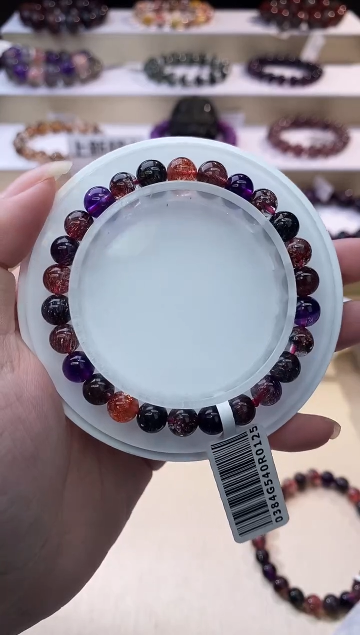 【闪购商品】水晶手链未镶嵌黑加仑超七7m+