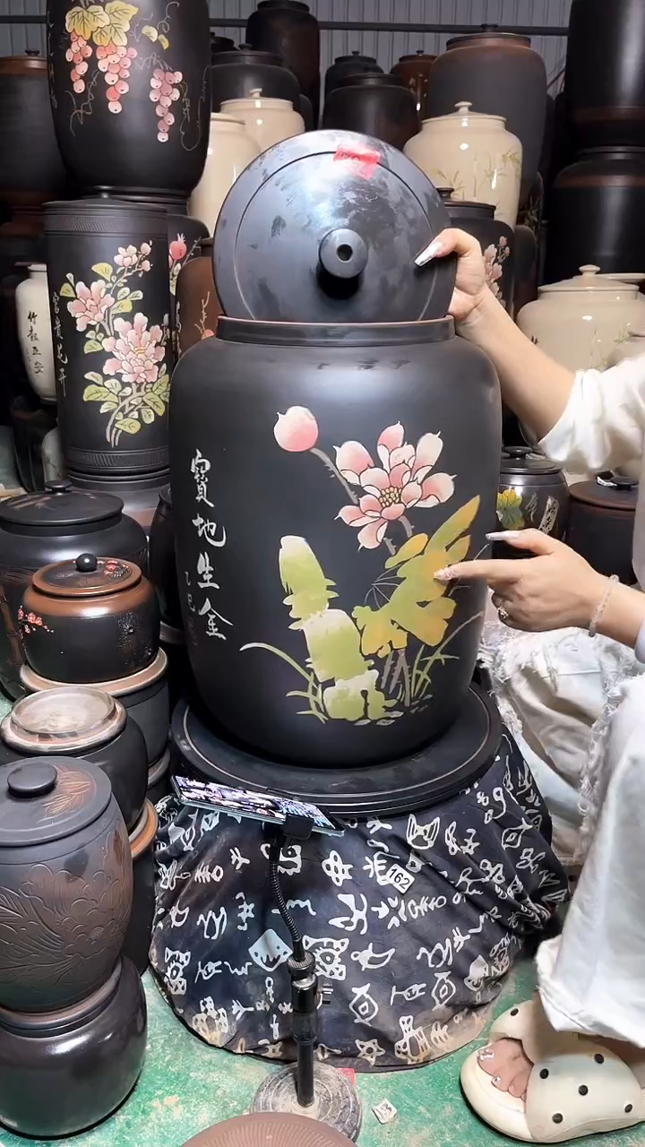 罐完品 水缸 36升 彩填   754