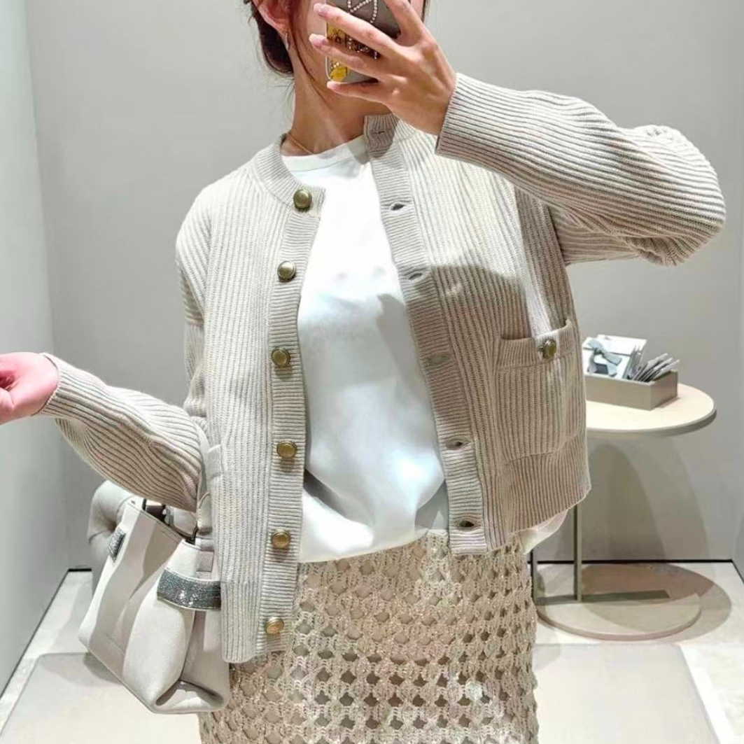 未使用 Brunello Cucinelli/布鲁内洛·库奇内利 长袖针织衫