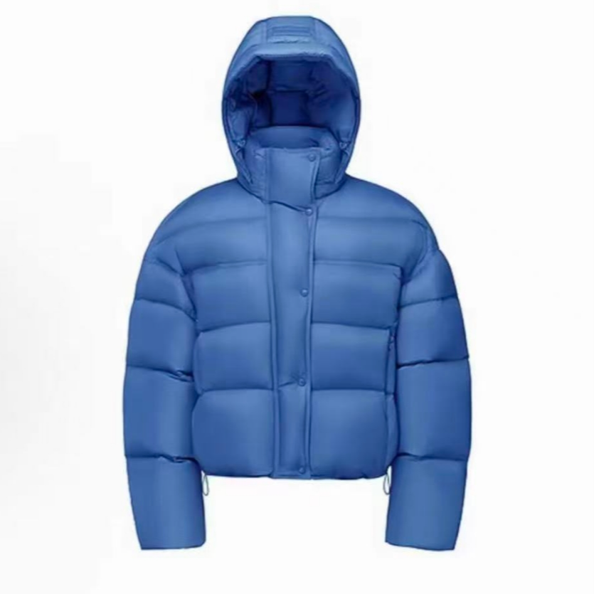 2025新款时尚保暖短款泡芙连帽羽绒服女款-LY