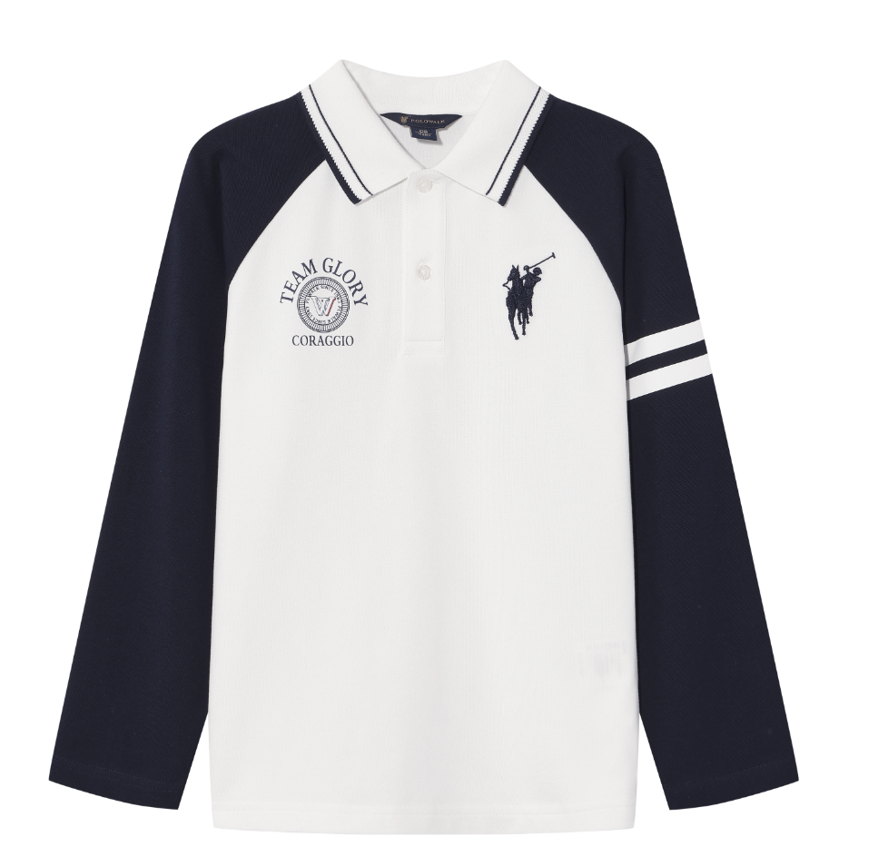 POLOWALK25年新款儿童polo衫插肩袖