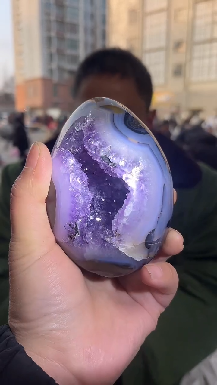 【闪购商品】紫晶椭圆形未镶嵌天然多样性发一mm