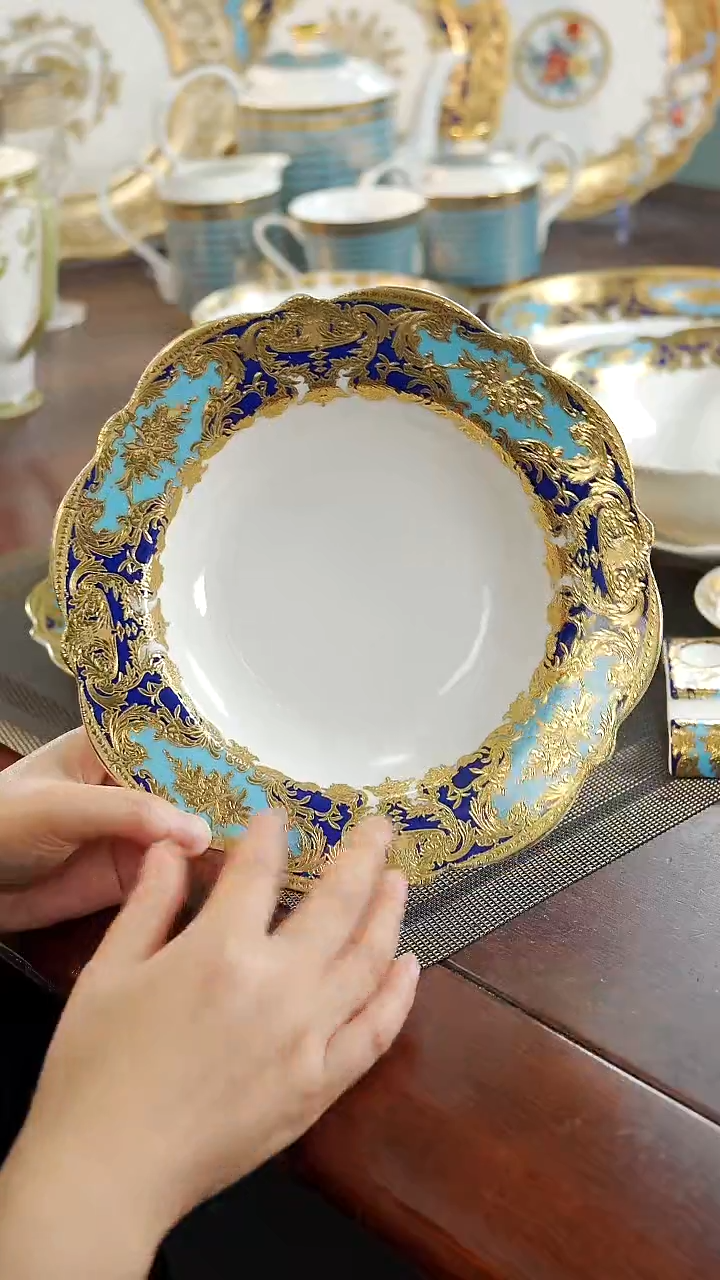 瓷片8.5寸草帽菜盘1个