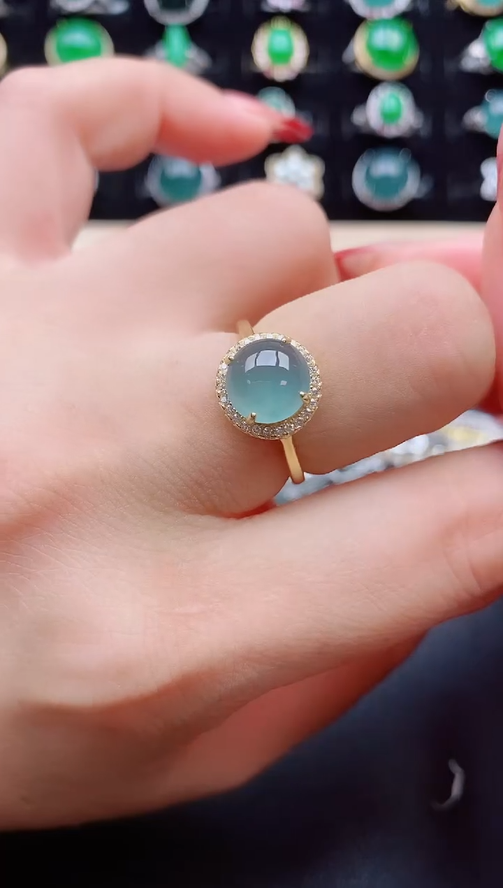 【闪购商品】翡翠戒指银S925镶嵌321312