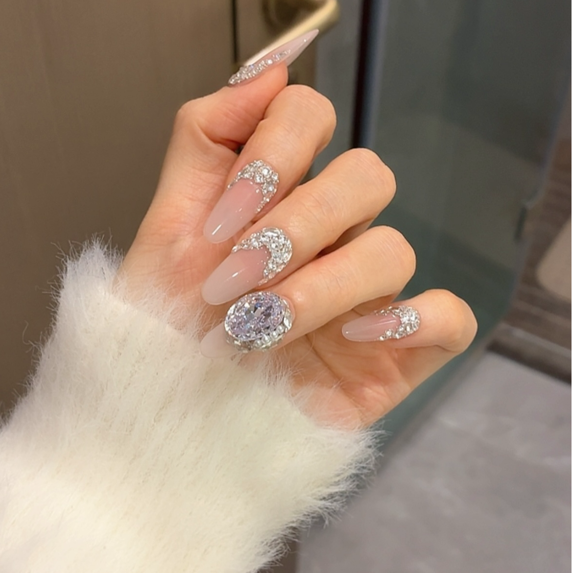 【嫁纱】小火龙锆石猫眼美甲上班通勤高品纯手工高品纯手工穿