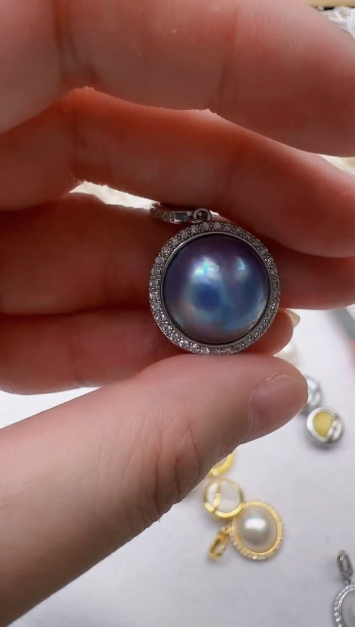 合金拼合珍珠（马贝珠）颈饰56