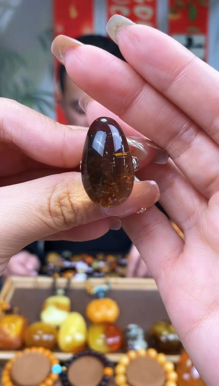 【闪购商品】琥珀裸石银S925镶嵌 基地发货 一物一证 顺丰包邮