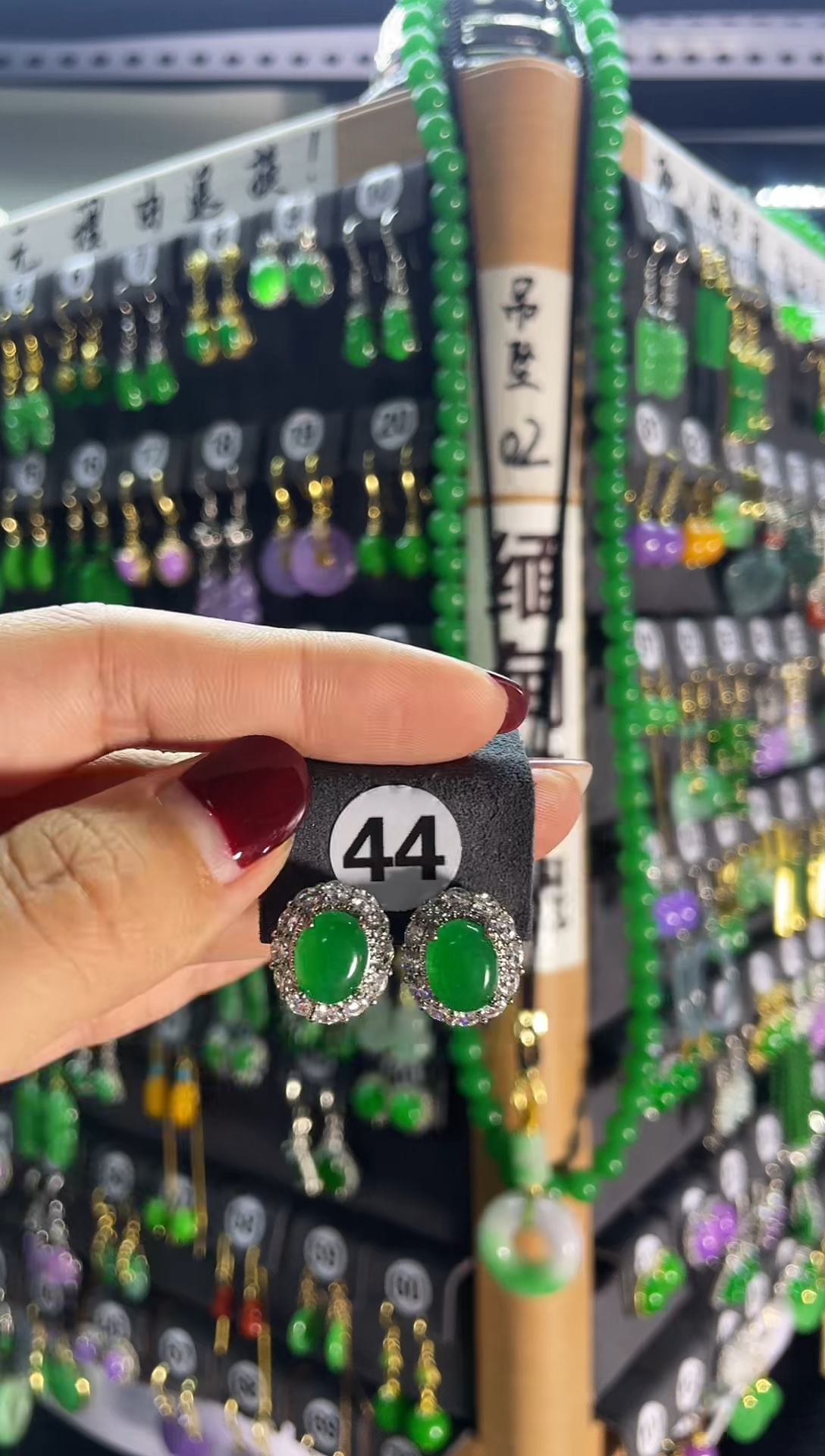 【闪购商品】翡翠耳饰银S925镶嵌44..