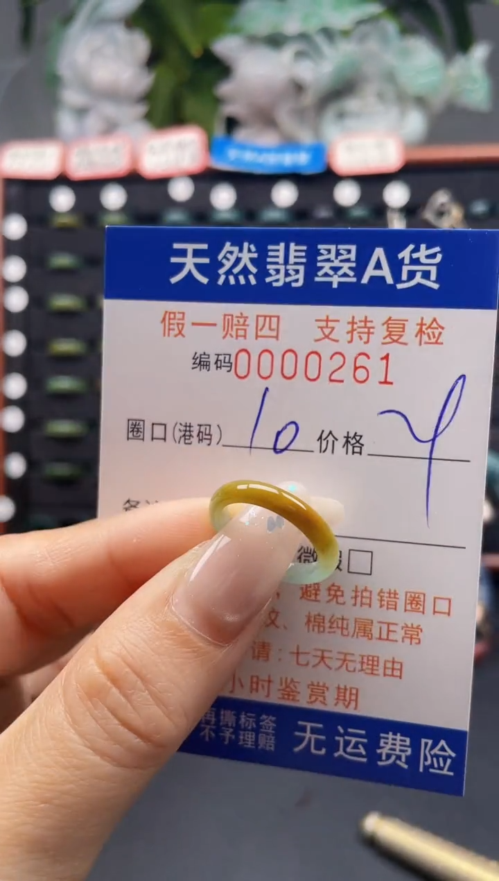 未镶嵌戒指翡翠10*0261