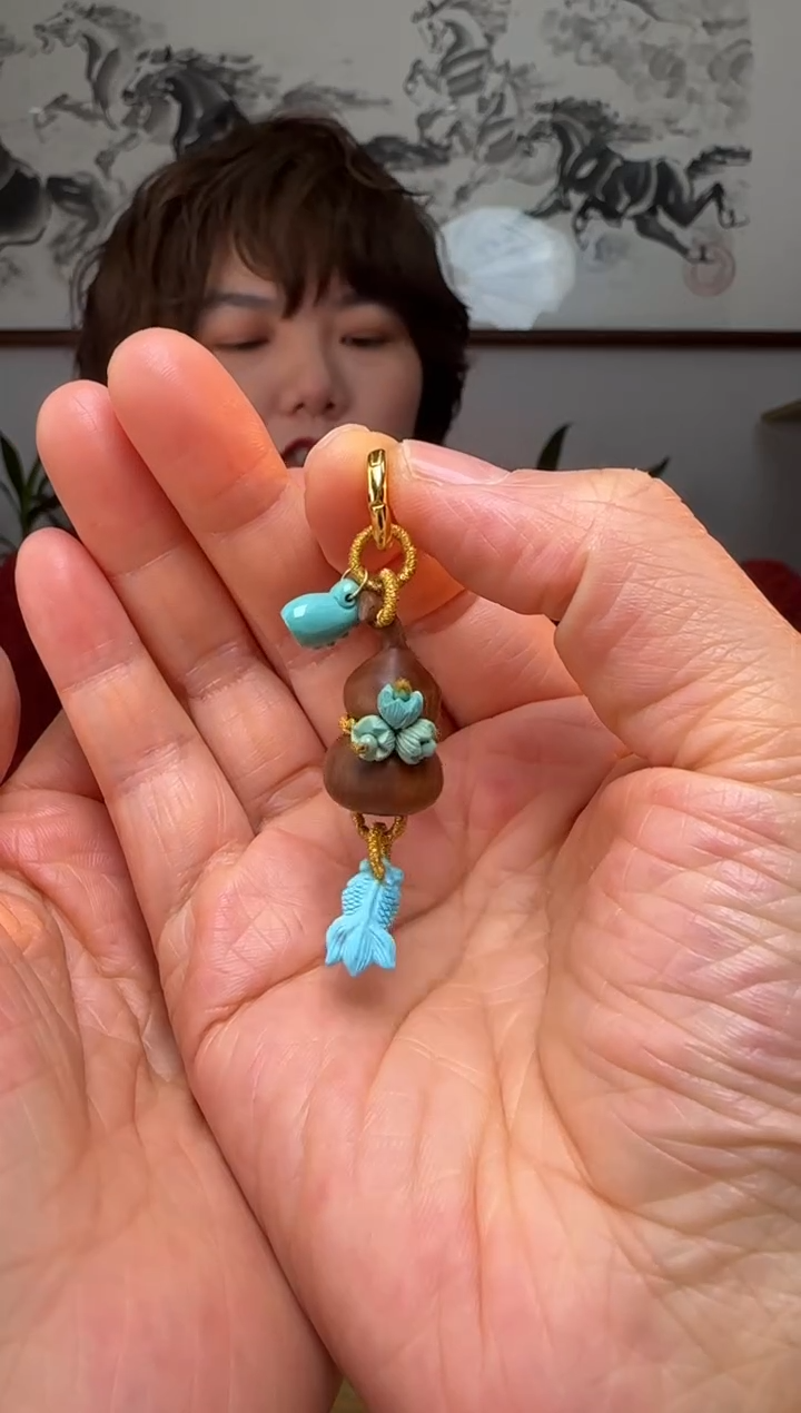 【闪购商品】绿松石提溜银S925镶嵌时尚百搭A1840