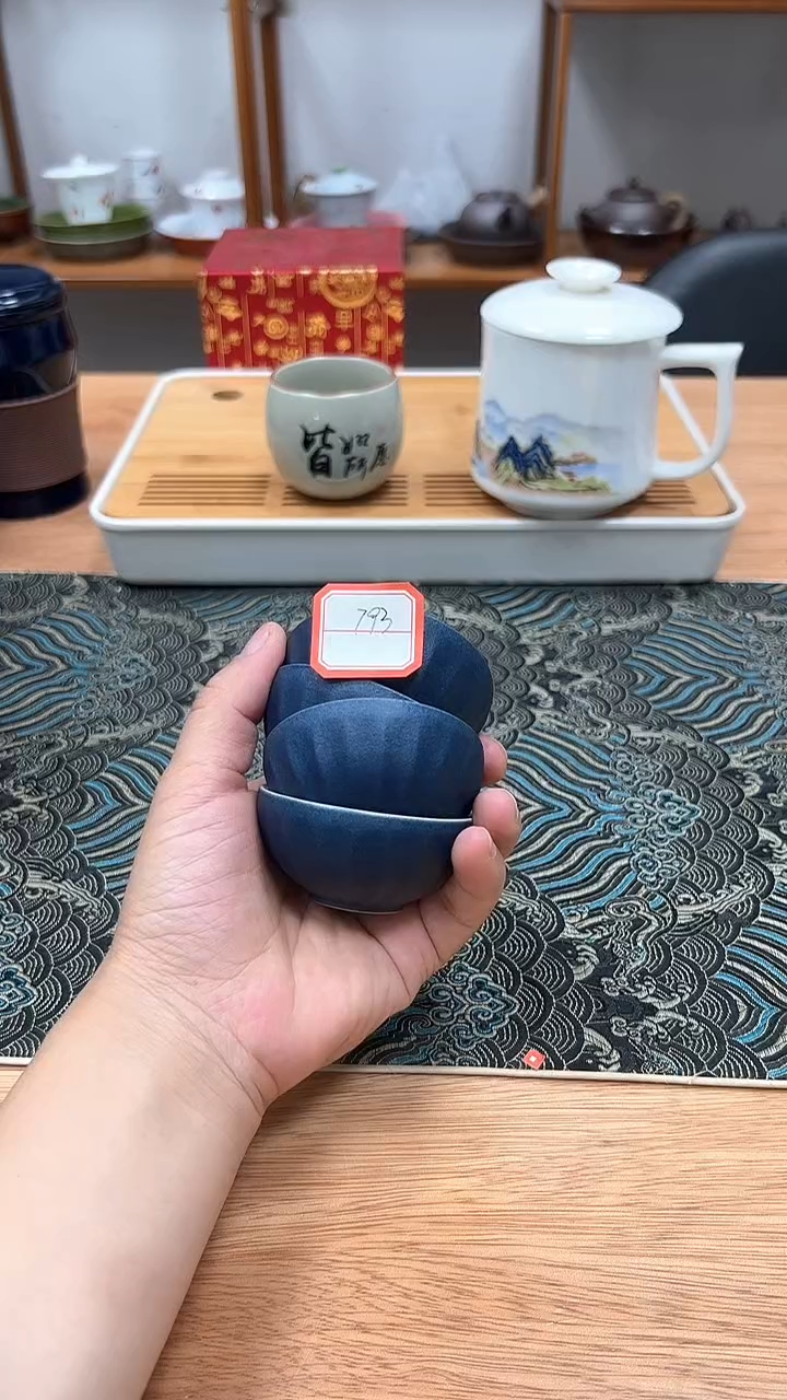 德化陶瓷茶具4个杯793
