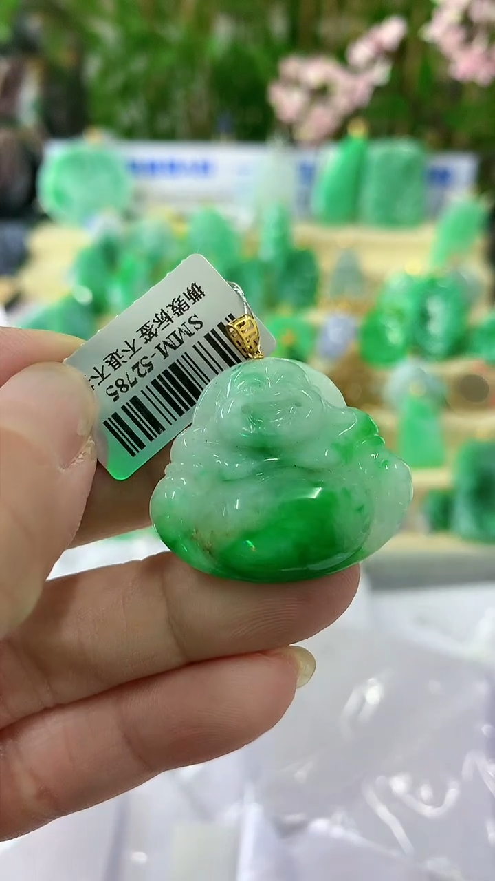 【闪购商品】翡翠颈饰18K金镶嵌挂件