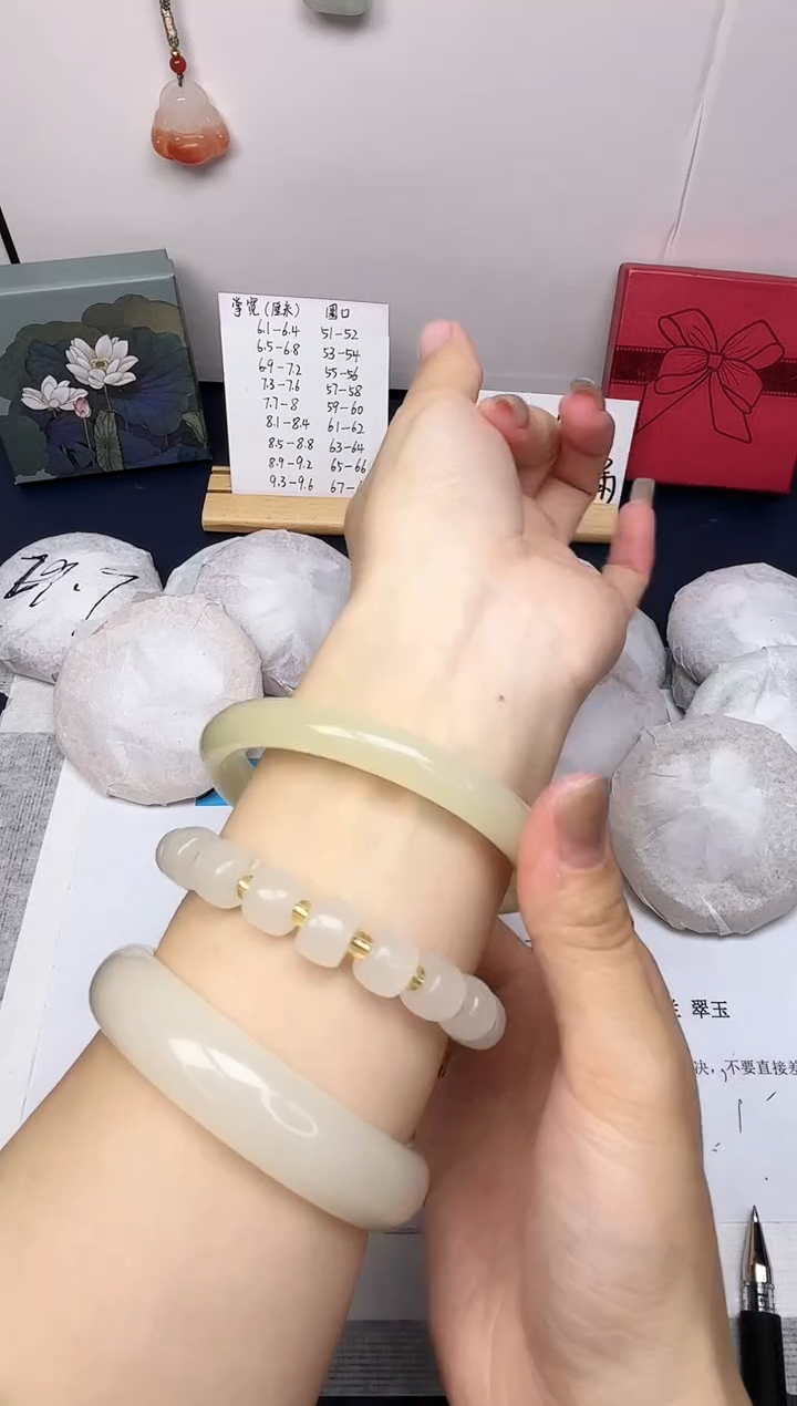 【闪购商品】石英质玉手镯未镶嵌361-小青提-圈口59