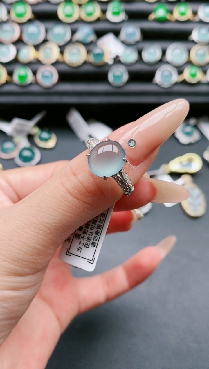 【闪购商品】翡翠戒指银S925镶嵌111111