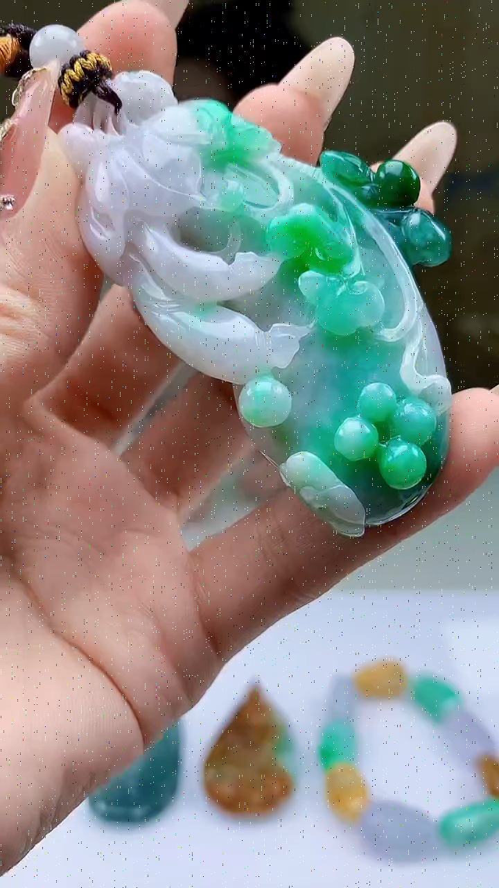 【闪购商品】定制翡翠未镶嵌4902ty-毛货挂件216