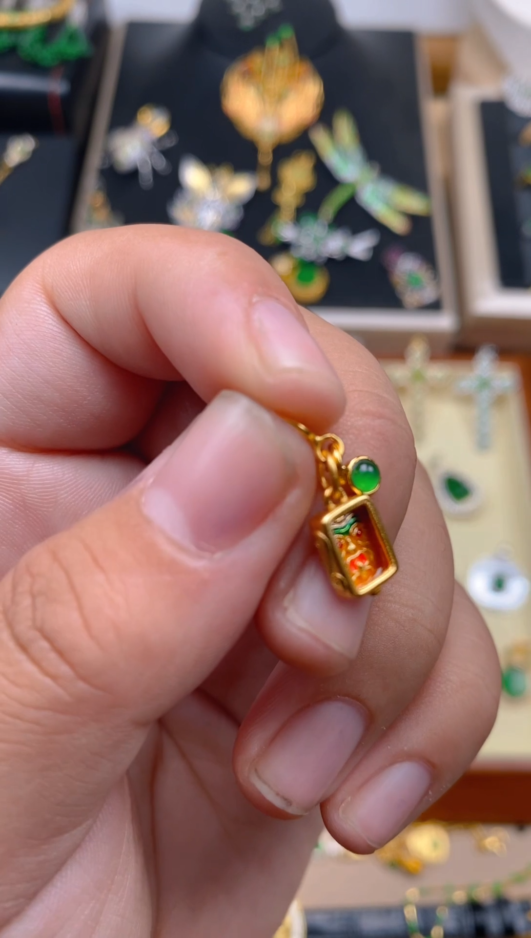 【闪购商品】翡翠吊坠(不含链)银S925镶嵌扎基拉姆