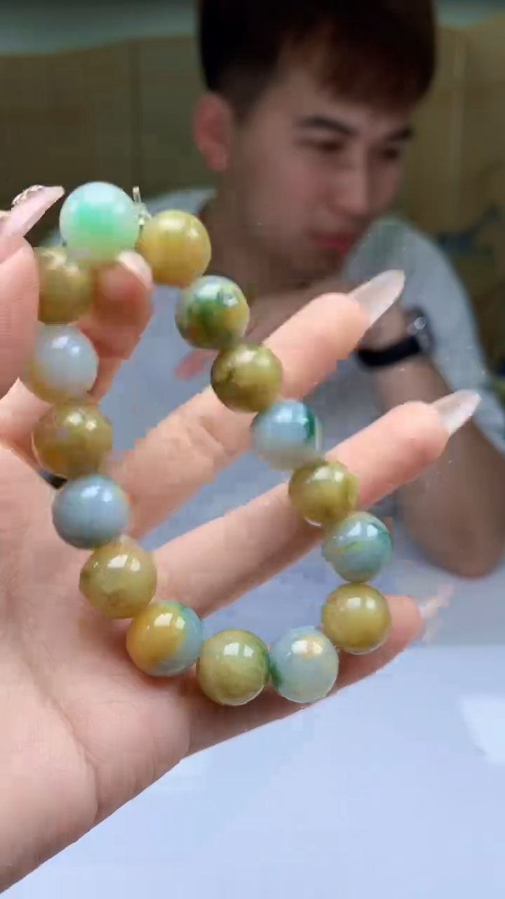 【闪购商品】定制翡翠未镶嵌4868ty-毛货手串92