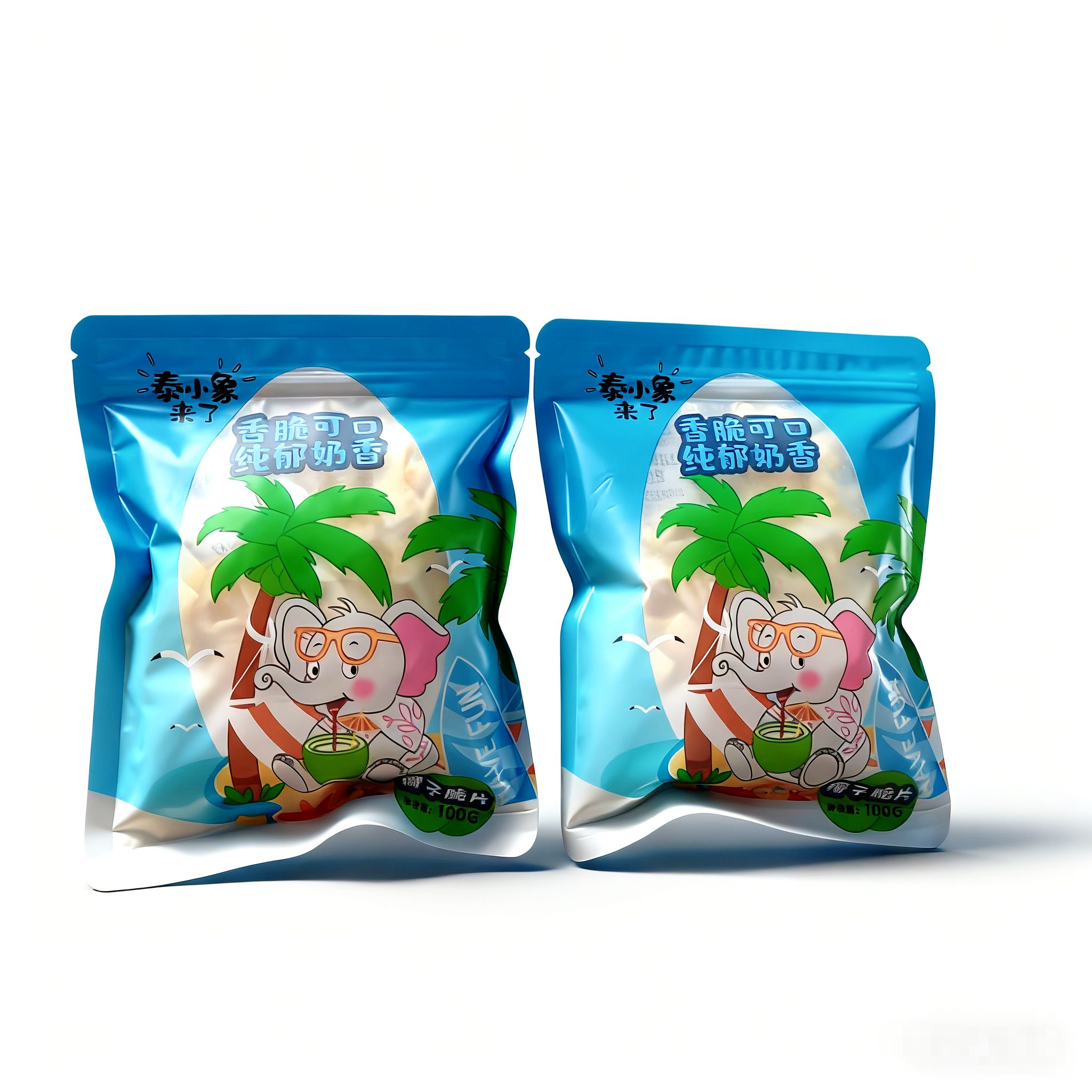 【临期】泰小象来了100g椰子脆片  2包/5包