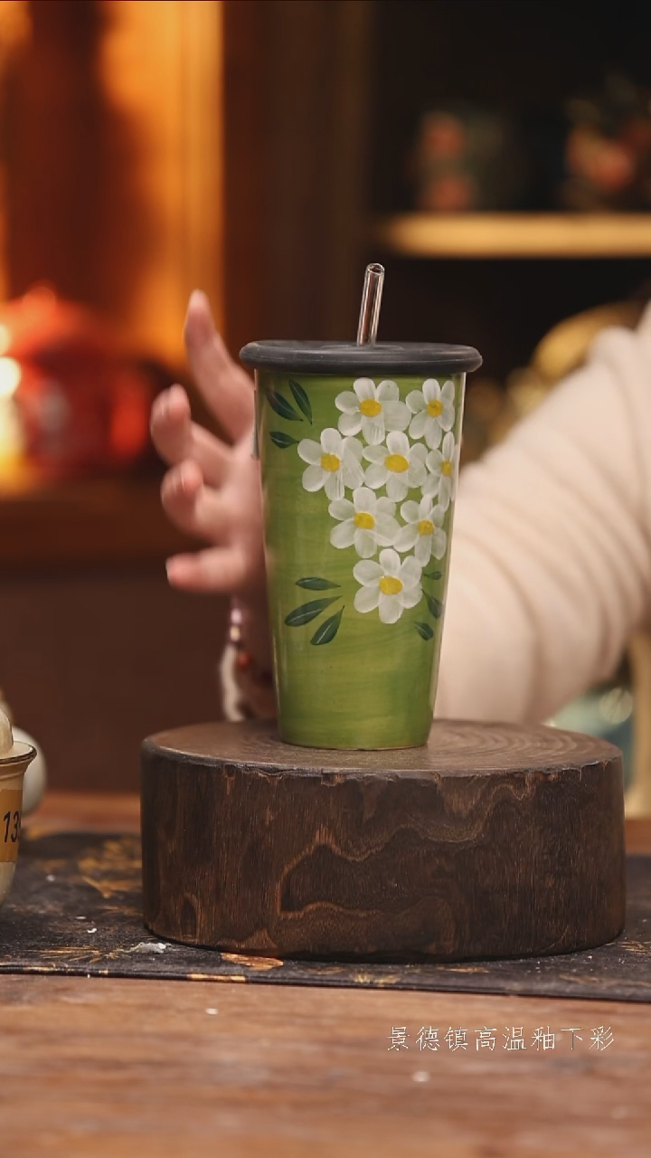 陶瓷景德镇高温釉下手绘陶瓷@L107@