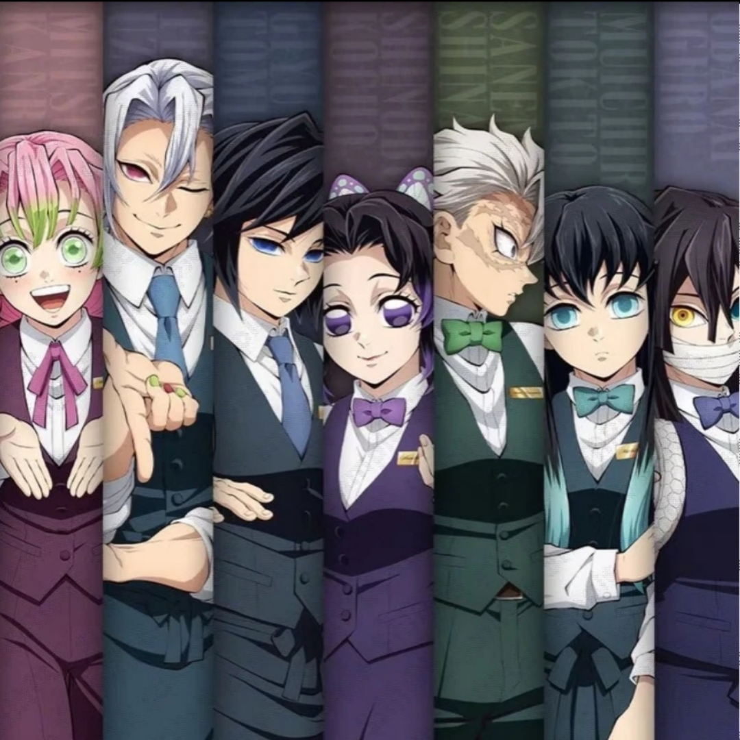 【日谷现货】鬼灭之刃【霞恋音水】 银座酒保系列抽赏立牌挂件盲盒