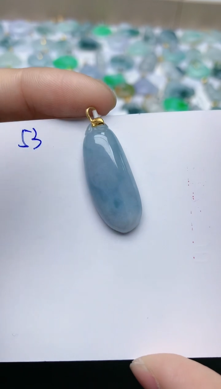 【闪购商品】翡翠颈饰18K金镶嵌天然翡翠A货    53