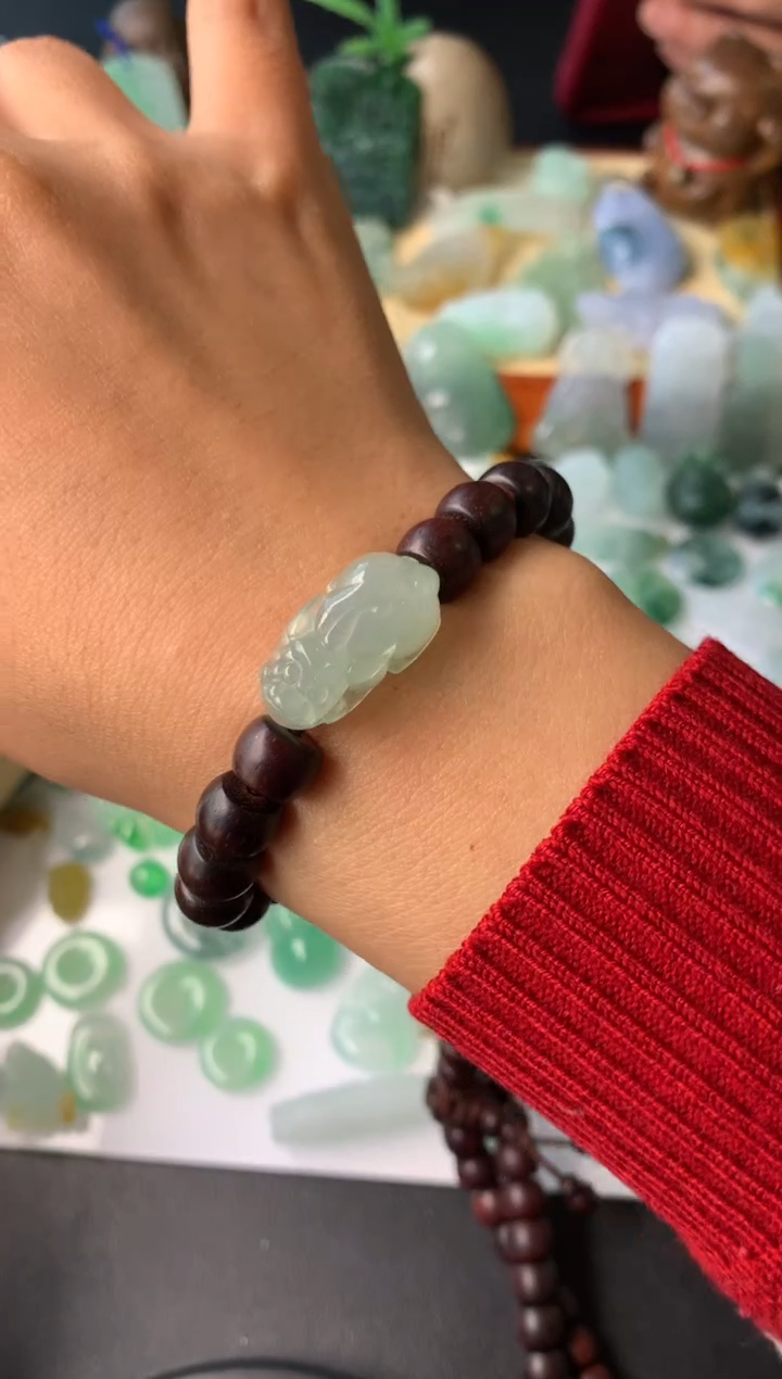 【闪购商品】定制翡翠未镶嵌貔貅-380+38