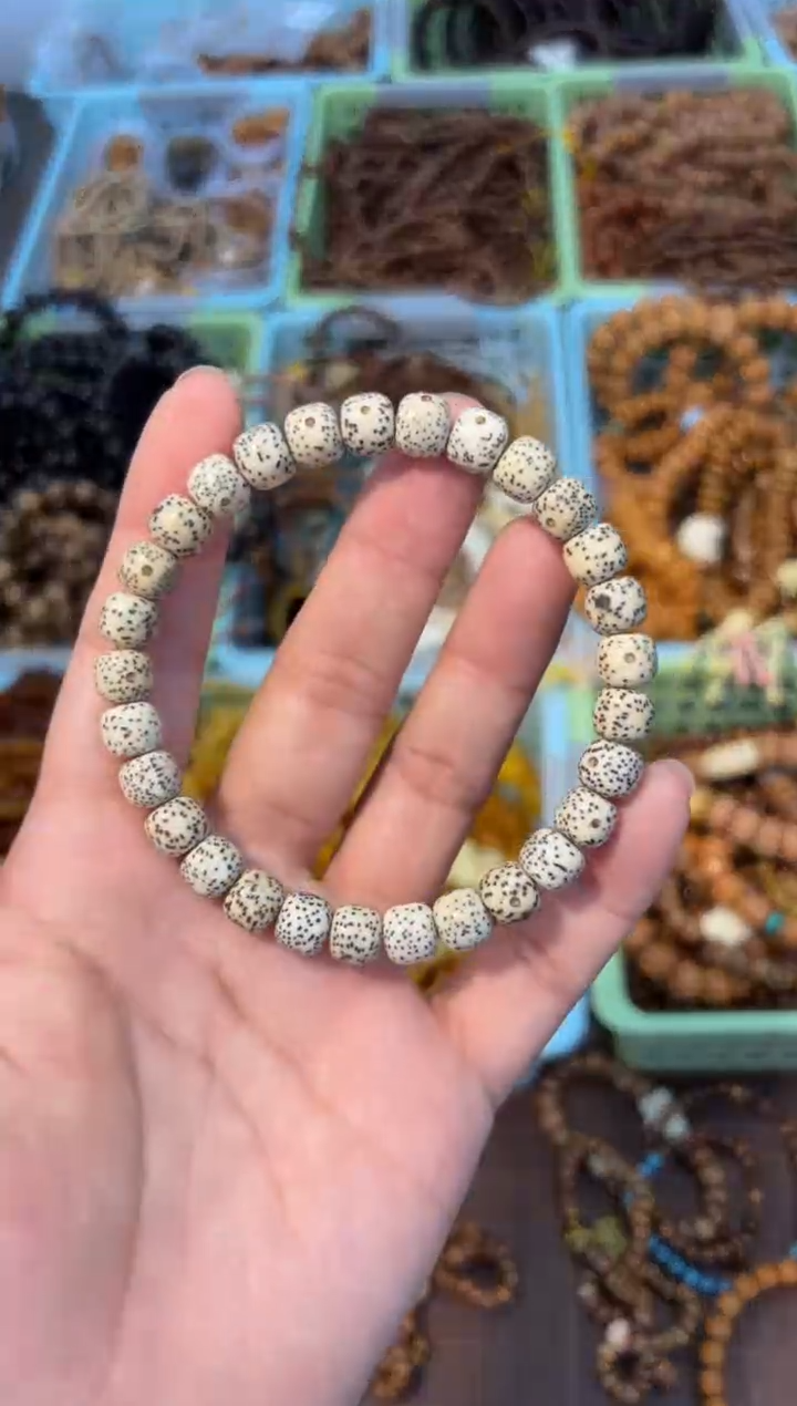 吊坠白玉菩提星月菩提单圈