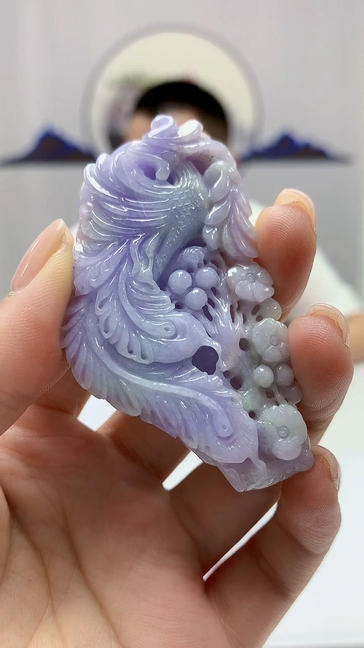 【闪购商品】定制翡翠未镶嵌4812ms-毛货68凤凰