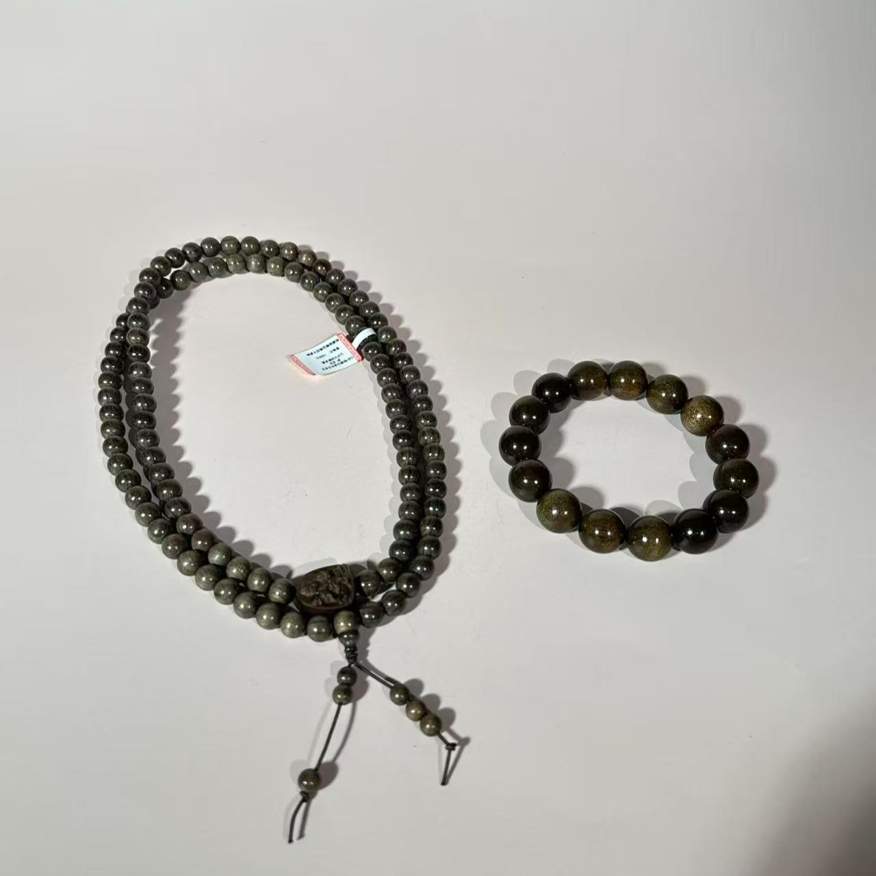 金丝楠乌木阴沉木八大守护0.8*108颗送1.5*单圈拍一发二