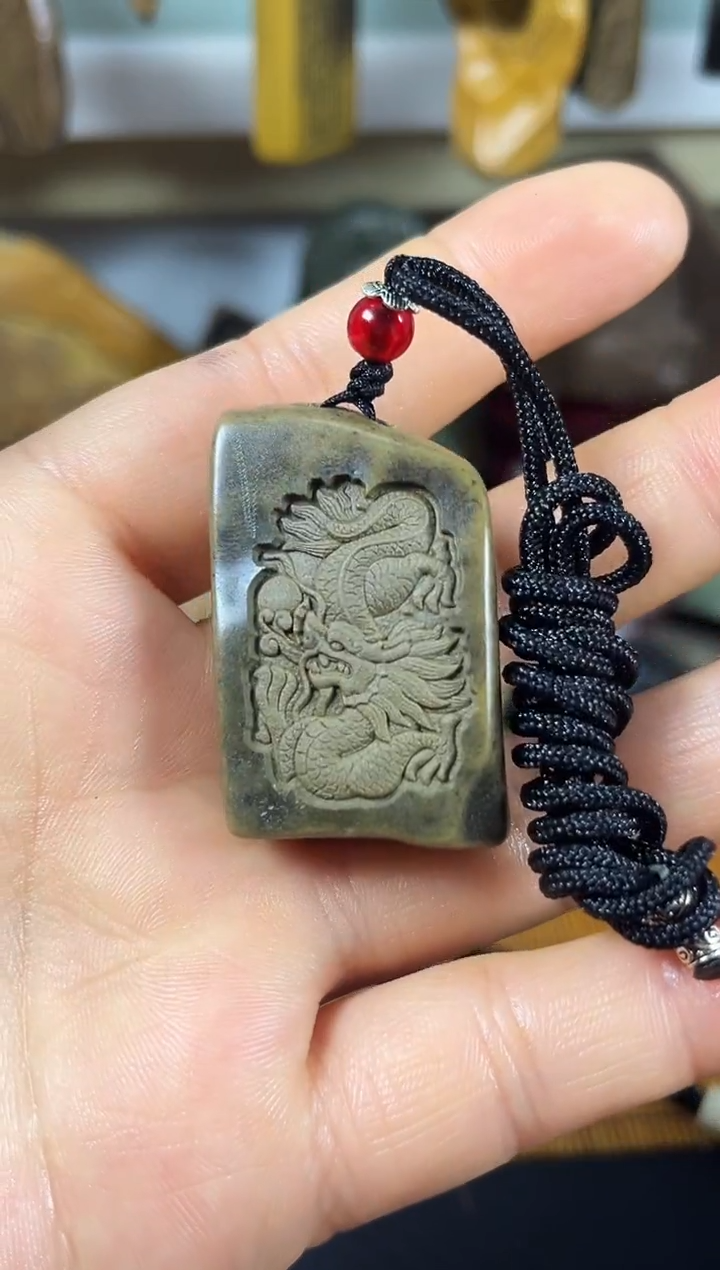 原石雕刻  默认打孔穿绳21