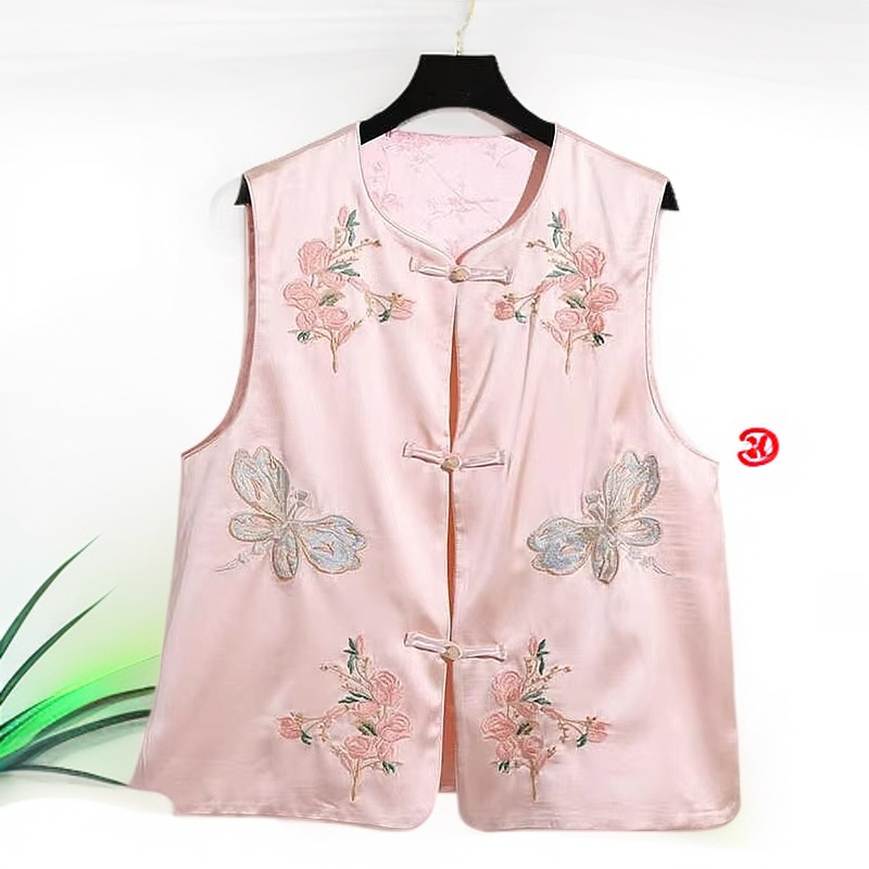 【晚蜻】秋季新款新中式国风复古文艺气质休闲时尚国潮绣花马夹