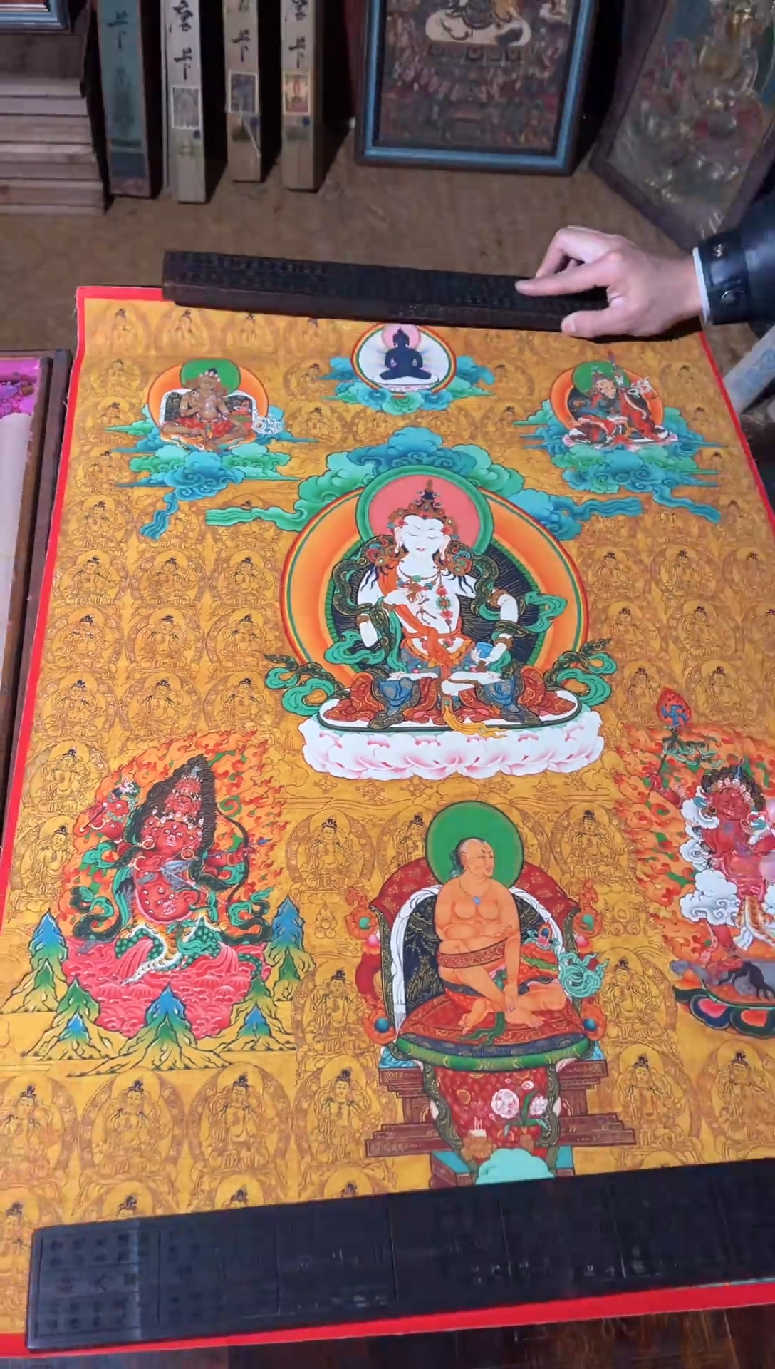 卷轴画卷轴画帅帅的唐卡