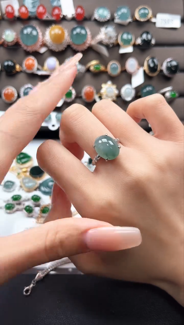 【闪购商品】翡翠戒指银S925镶嵌312312312