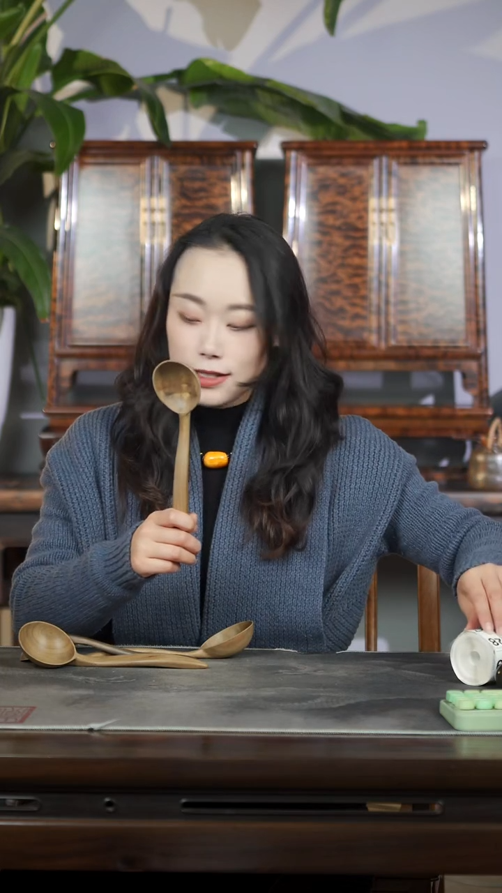 金丝楠手作精工原木汤勺-*-327