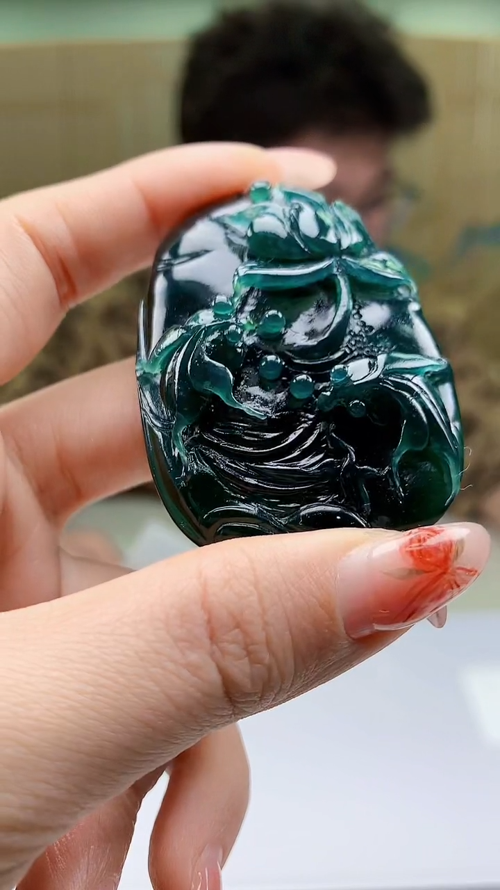 【闪购商品】定制翡翠未镶嵌4688ty-毛货挂件赠珠链65