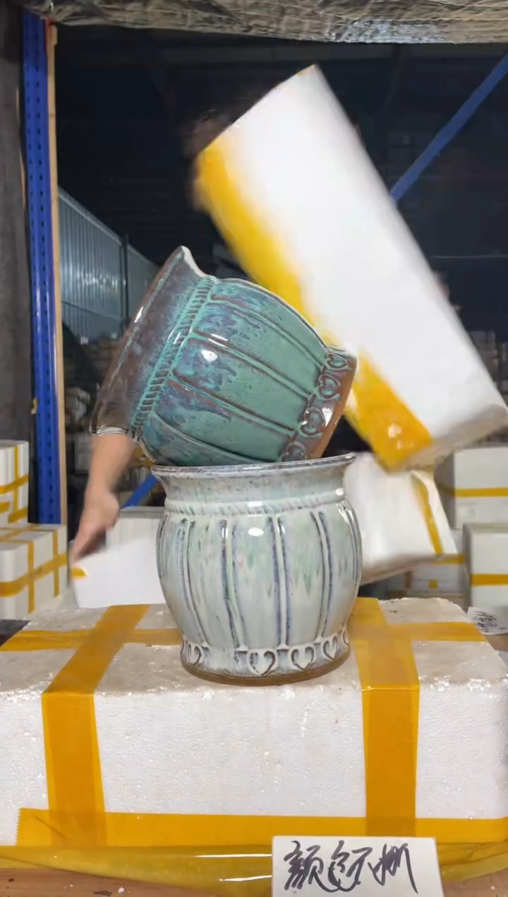 紫砂花盆宜兴紫砂粗陶花盆19.8/5